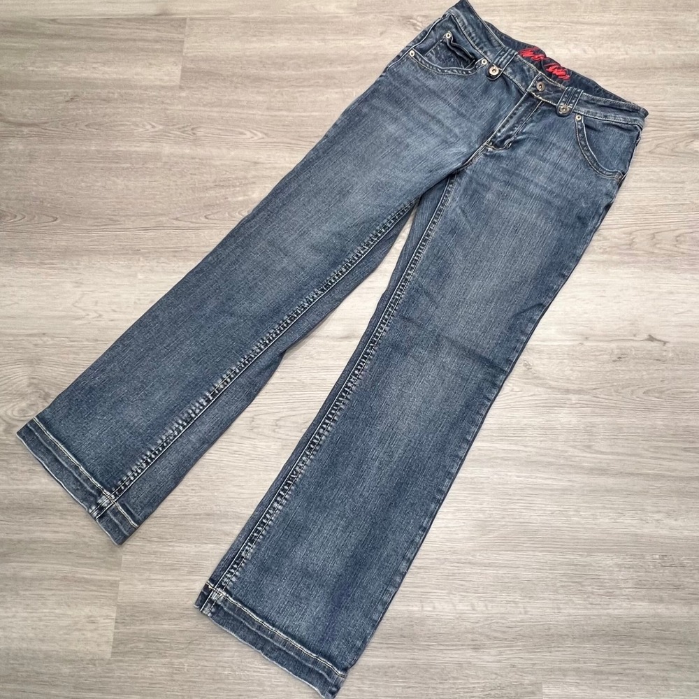 Bill Blass Womens Jeans Wide Leg Denim Size 6‎ Pants Classic Wash Comfortable